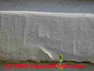 Photograph of paint failure details